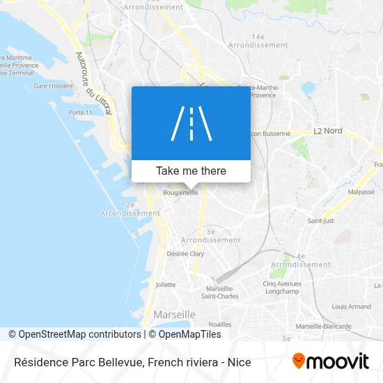 Résidence Parc Bellevue map