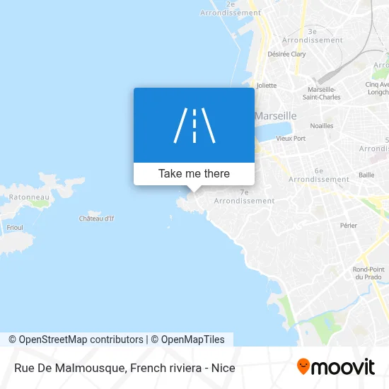 Mapa Rue De Malmousque