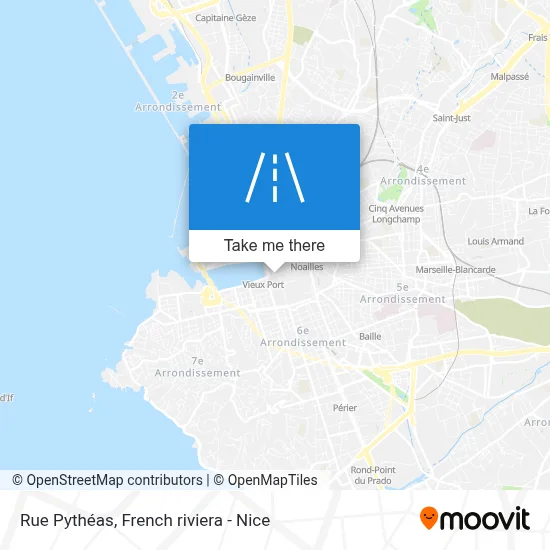 Mapa Rue Pythéas