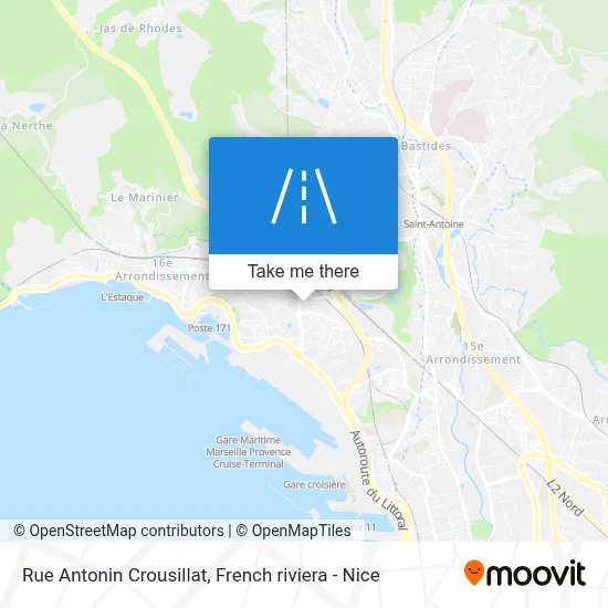 Rue Antonin Crousillat map