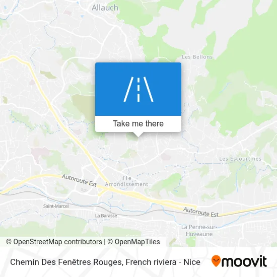 Chemin Des Fenêtres Rouges map