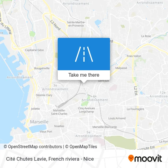 Cité Chutes Lavie map