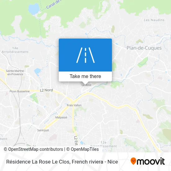 Résidence La Rose Le Clos map