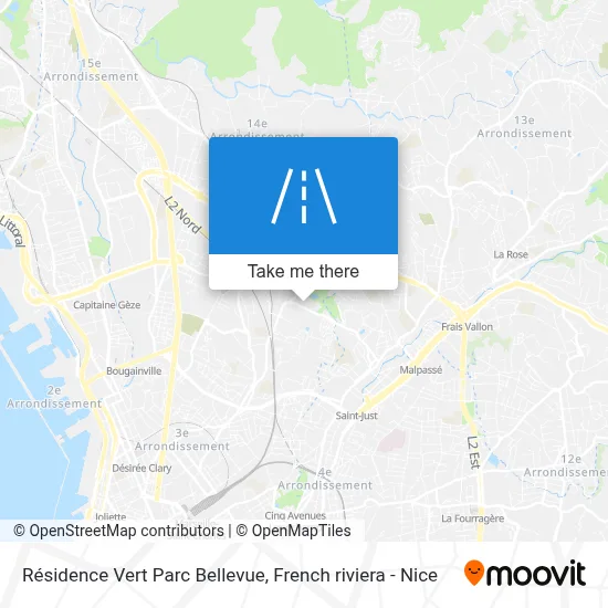 Résidence Vert Parc Bellevue map
