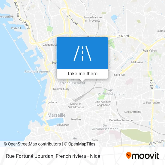 Rue Fortuné Jourdan map
