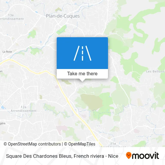 Square Des Chardones Bleus map