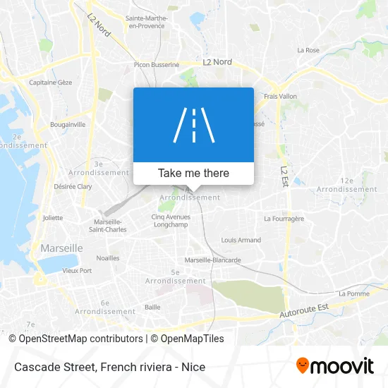 Mapa Rue De La Cascade
