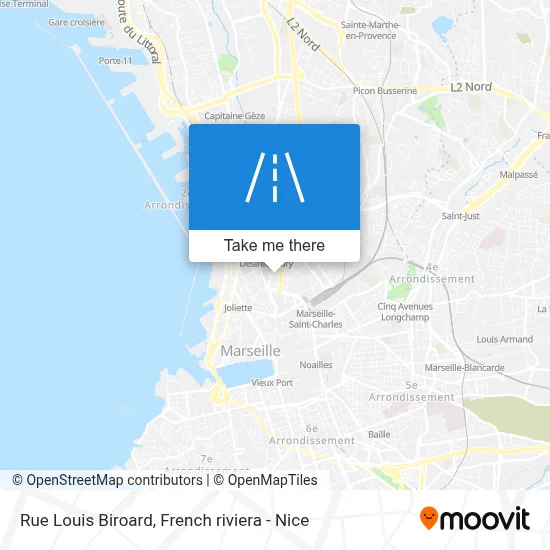Mapa Rue Louis Biroard