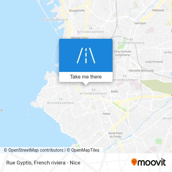 Mapa Rue Gyptis