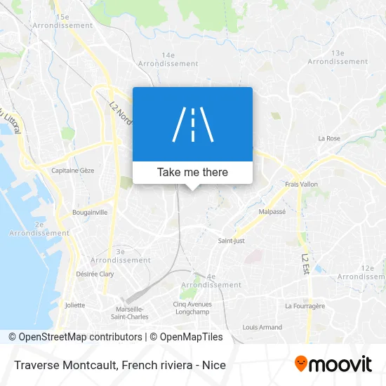 Traverse Montcault map