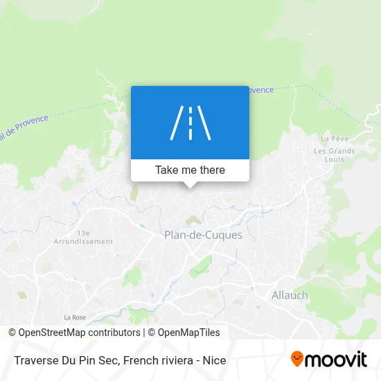 Mapa Traverse Du Pin Sec
