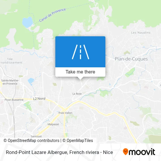 Rond-Point Lazare Albergue map
