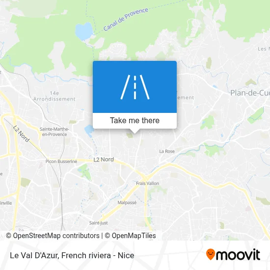Le Val D'Azur map