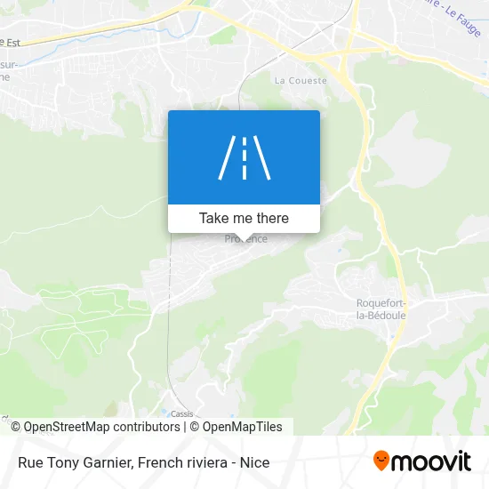 Mapa Rue Tony Garnier