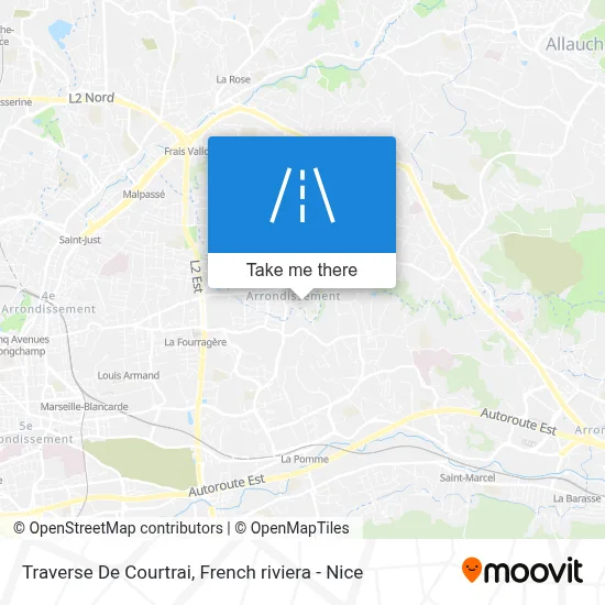 Traverse De Courtrai map