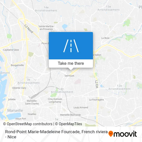 Rond-Point Marie-Madeleine Fourcade map