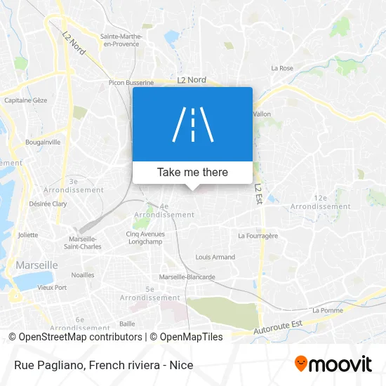Rue Pagliano map