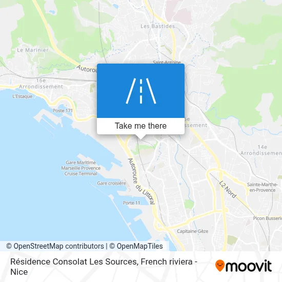 Résidence Consolat Les Sources map