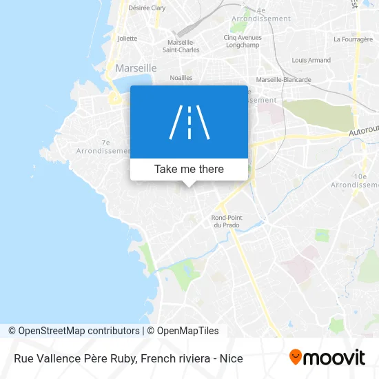 Rue Vallence Père Ruby map