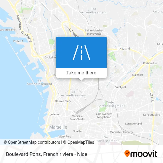 Boulevard Pons map