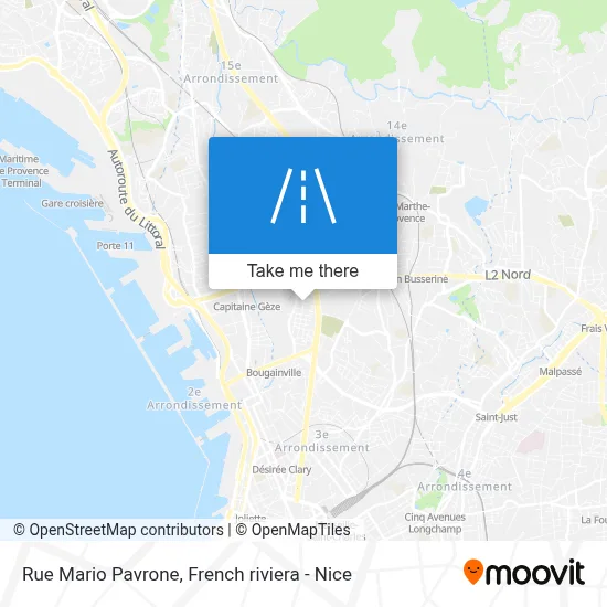 Mapa Rue Mario Pavrone