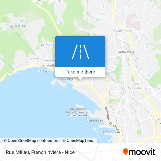 Rue Millau map