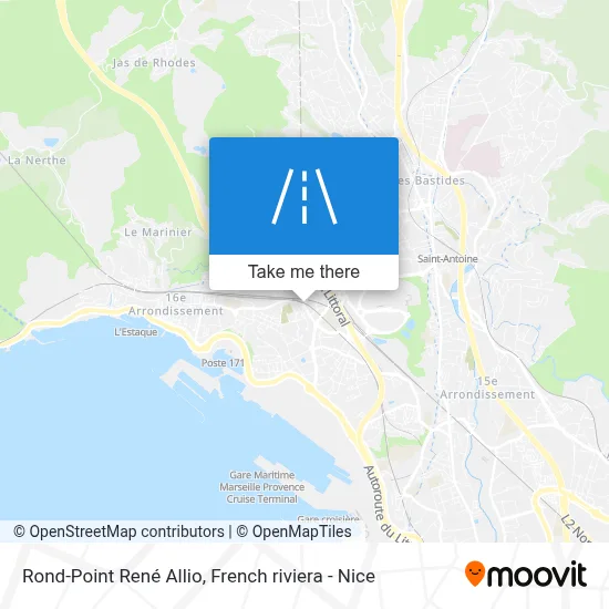 Mapa Rond-Point René Allio