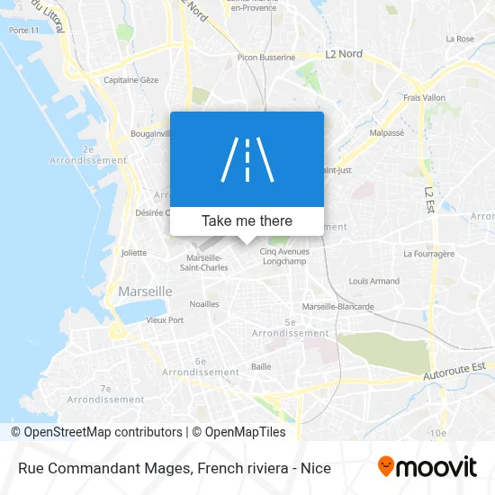 Mapa Rue Commandant Mages