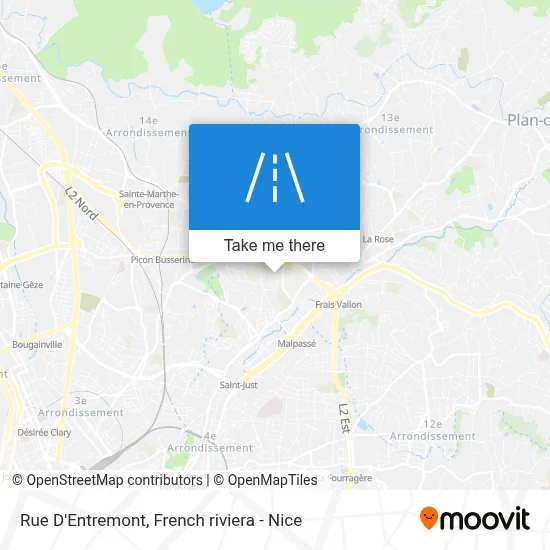 Mapa Rue D'Entremont