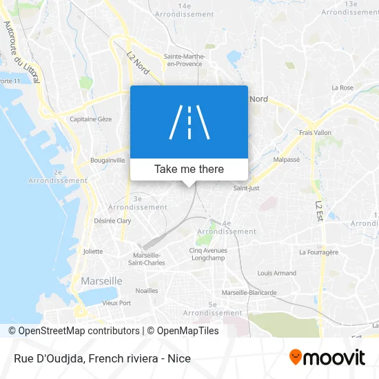 Mapa Rue D'Oudjda