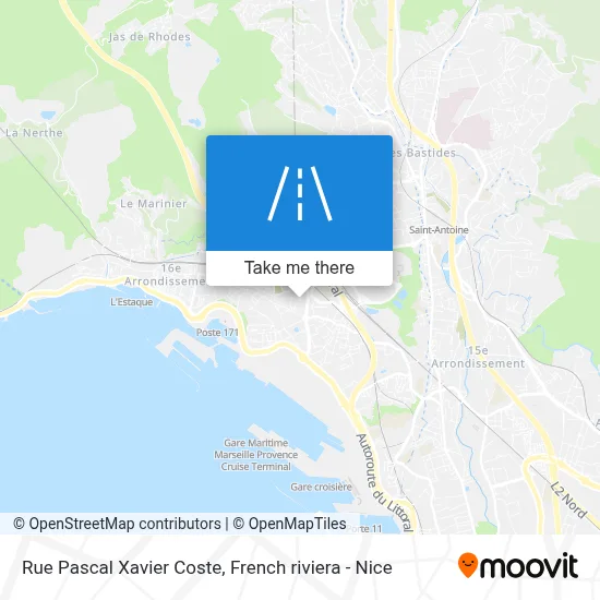 Mapa Rue Pascal Xavier Coste