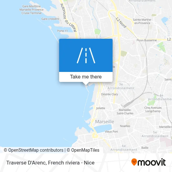 Mapa Traverse D'Arenc