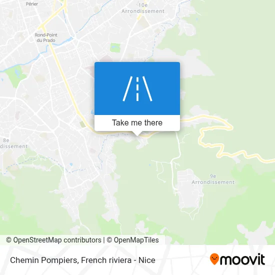 Chemin Pompiers map