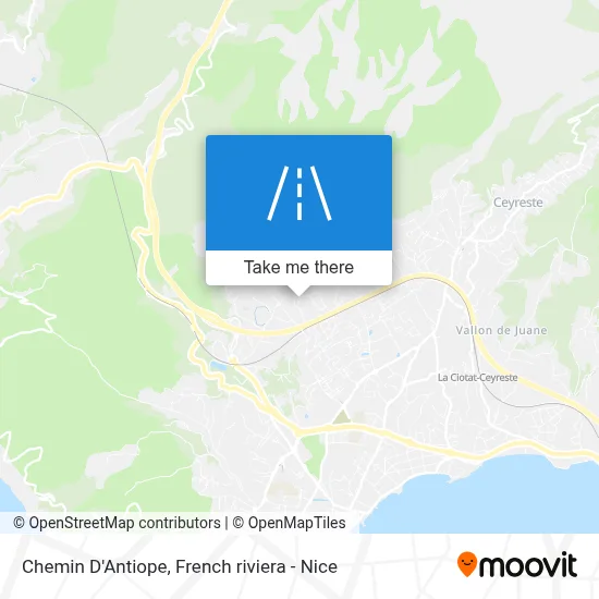 Chemin D'Antiope map