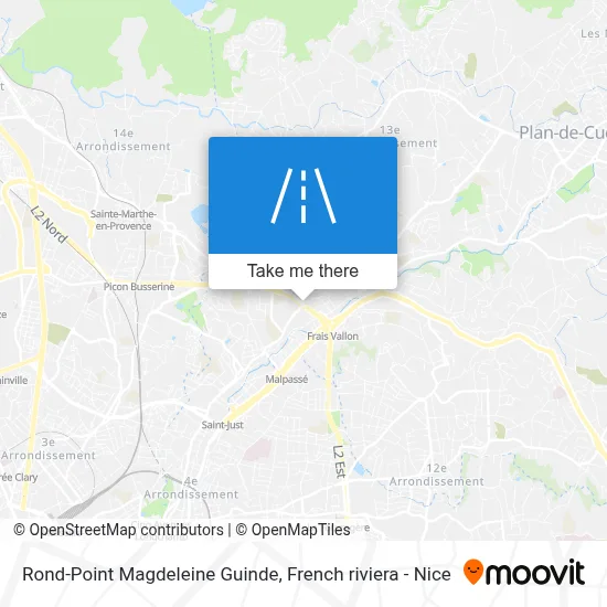Rond-Point Magdeleine Guinde map