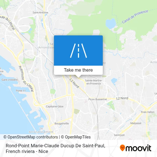 Rond-Point Marie-Claude Ducup De Saint-Paul map