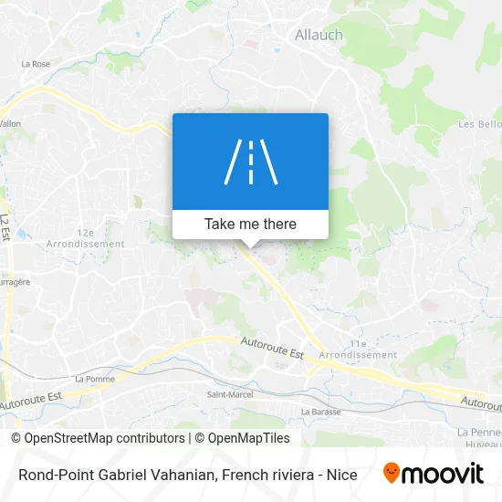 Mapa Rond-Point Gabriel Vahanian