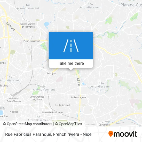 Rue Fabricius Paranque map