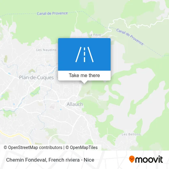 Chemin Fondeval map