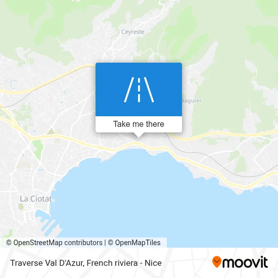 Traverse Val D'Azur map
