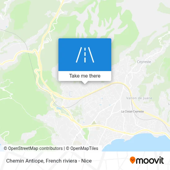 Chemin Antiope map