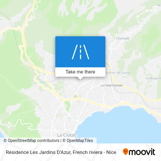 Résidence Les Jardins D'Azur map