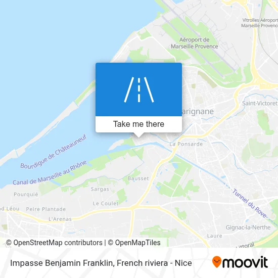 Impasse Benjamin Franklin map