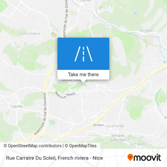 Rue Carraire Du Soleil map