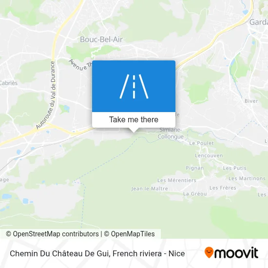 Chemin Du Château De Gui map