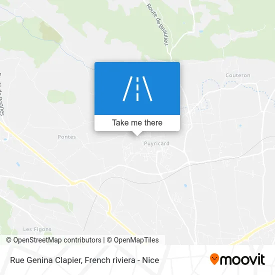 Rue Genina Clapier map