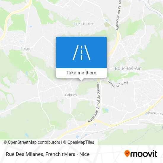 Rue Des Milanes map