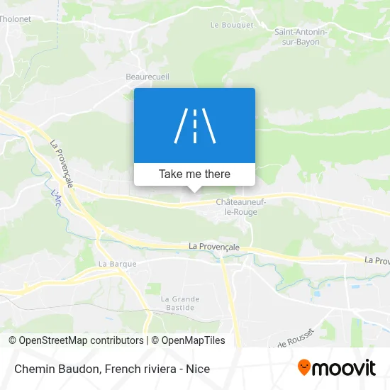 Chemin Baudon map