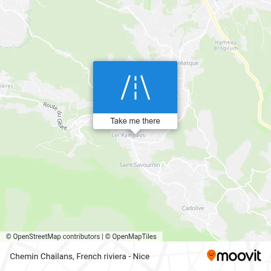 Chemin Chailans map