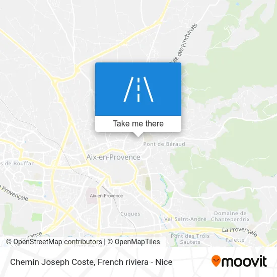 Chemin Joseph Coste map